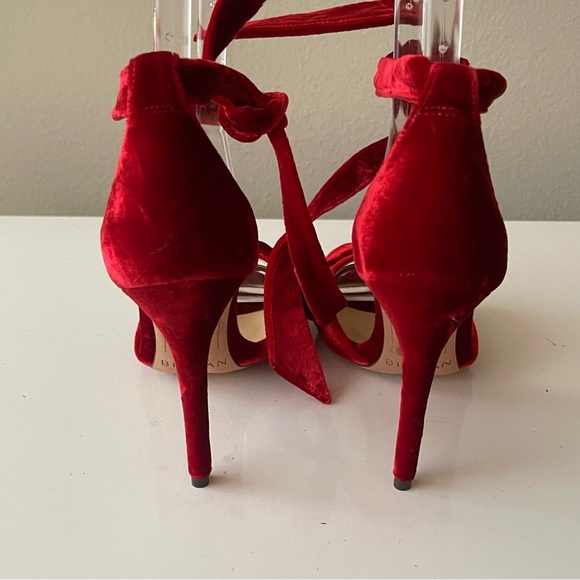 BIRMAN Velvet Red Shoes Size 6.5 - Picture 9 of 11
